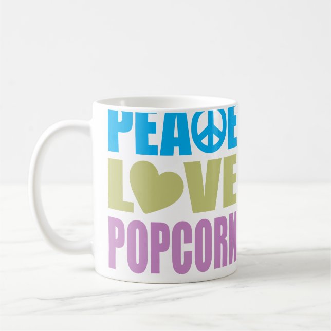 FredkärlekPopcorn Kaffemugg (Vänster)