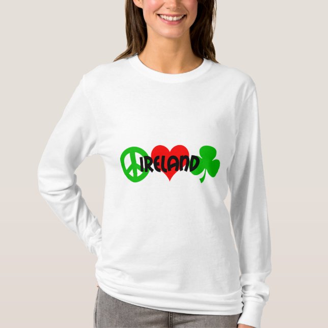 Fredkärlekshamrock Tee Shirt (Framsida)