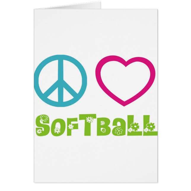 Fredkärleksoftball Hälsningskort (Framsidan)