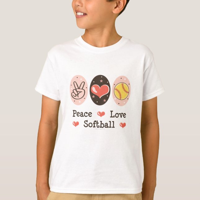 Fredkärleksoftballet lurar T-tröja T Shirt (Framsida)