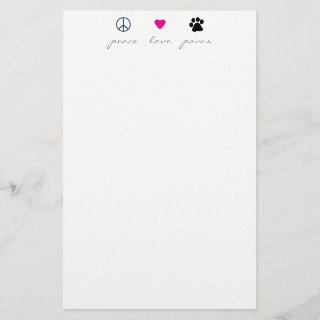 Fredkärlektassar Brevpapper (Framsida)