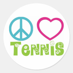 Fredkärlektennis Runt Klistermärke
