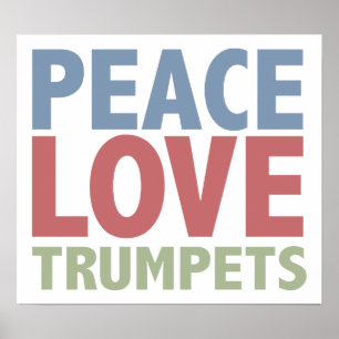 Fredkärlektrumpeter Poster