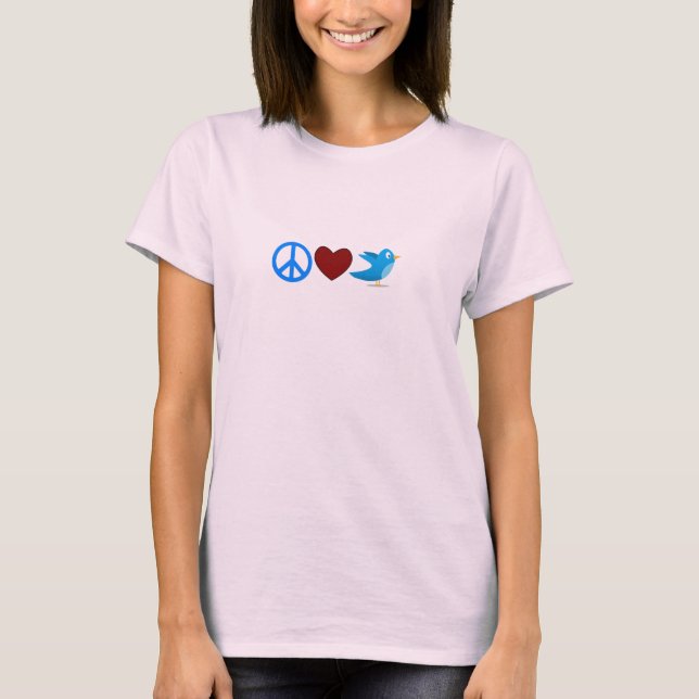 FREDKÄRLEKTWEET (KVINNOR) TEE SHIRT (Framsida)