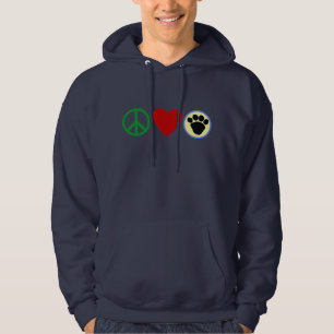 Fredkärlekvalpen tafsar T-skjortor, gåvor Sweatshirt Med Luva