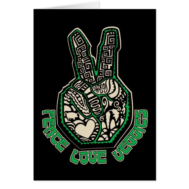 FredkärlekVeggies Hälsningskort (Framsidan)