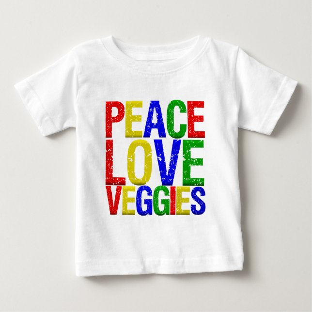 FredkärlekVeggies Tee Shirt (Framsida)
