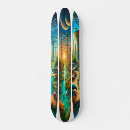 Fredlig Alien Civilisation Mini Skateboard Bräda 18,5 Cm
