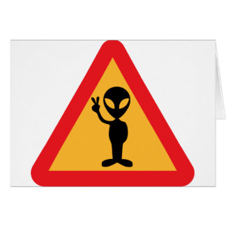 Fredlig Alien-signatur Hälsningskort