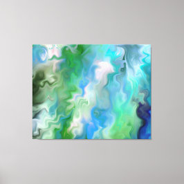 Fredlig Aquamarine Abstrakt 1.7 Canvastryck