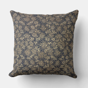 Fredlig blå och Cream Batik Dekorativ kudde