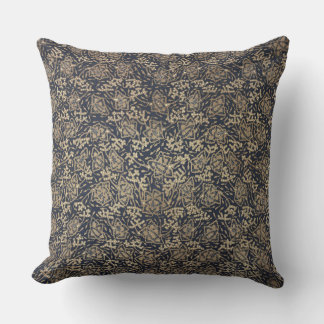 Fredlig blå och Cream Batik Dekorativ kudde