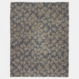 Fredlig blått och Cream Batik Fleece Blanket