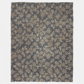 Fredlig blått och Cream Batik Fleece Blanket