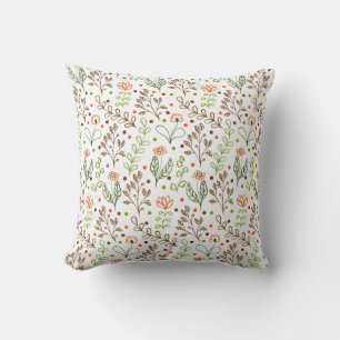 Fredlig blommigt och grenar-design för bröllop kudde