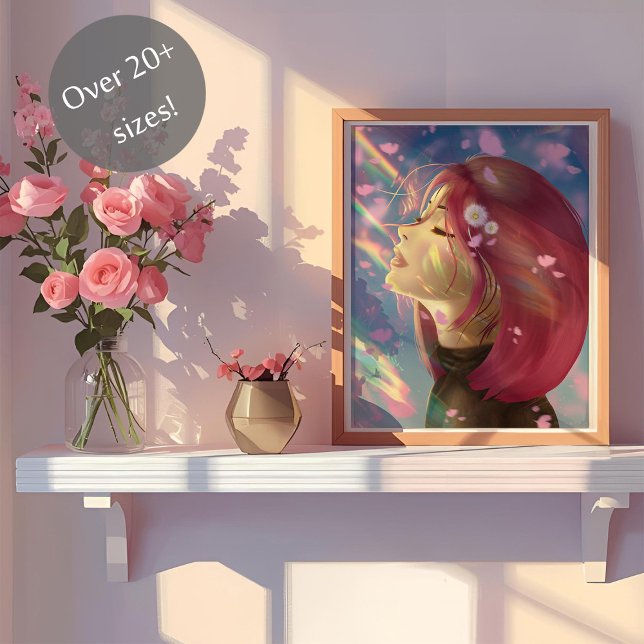 Fredlig blomning regnbågstouchar poster (Skapare uppladdad)