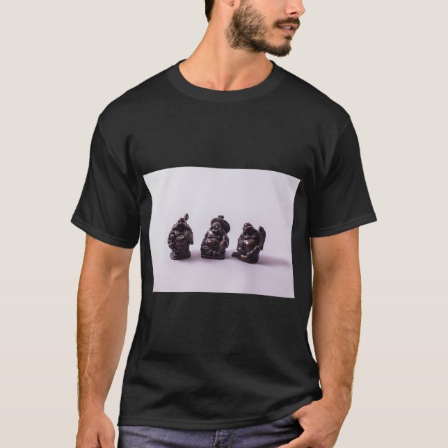 Fredlig buddha Figurines T Shirt (Framsida)