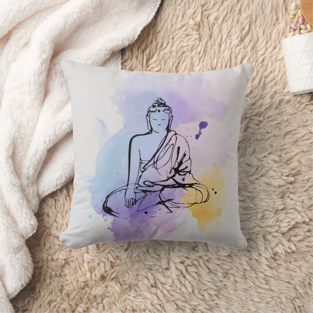 Fredlig buddha Meditation Pillow Kudde (Filt)