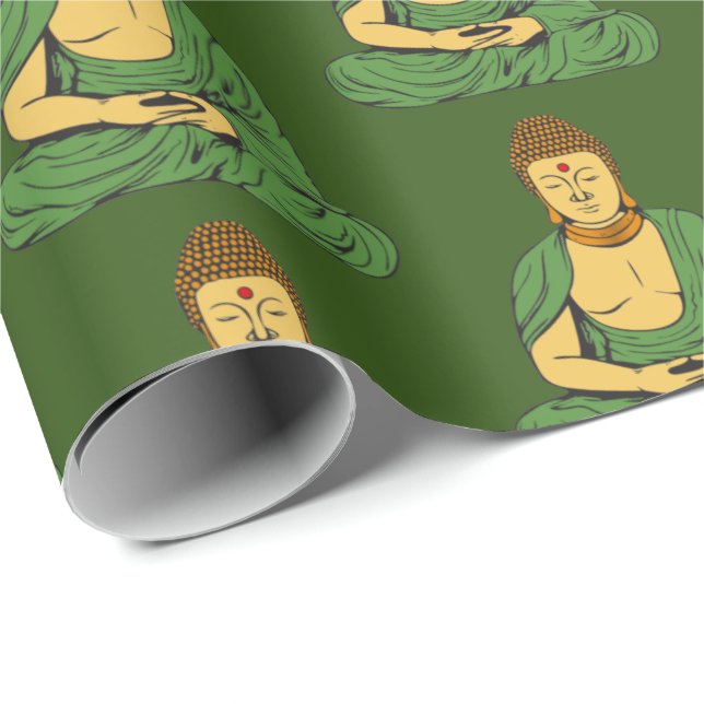 Fredlig buddhist Munk Presentpapper (Rullad Hörn)