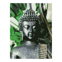 Fredlig buddhistisk meditationsaffisch – Centrerad