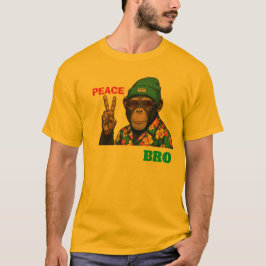 Fredlig Chimpans Grafik T-Shirt - Cool Monkey