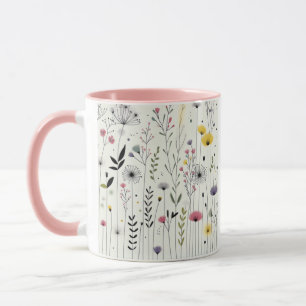 Fredlig Dove Art Mugg, Blommigt Bird Design, kaffe Mugg