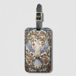Fredlig Dove William Morris Inspired Blommigt Bagagebricka