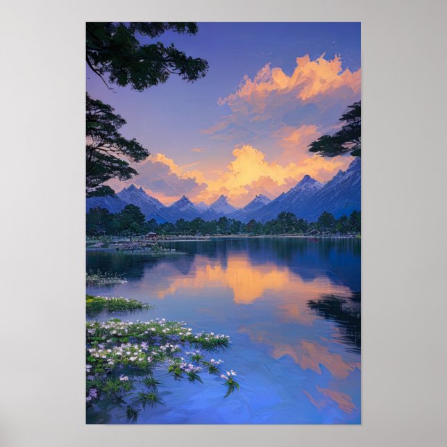 Fredlig eftermiddag vid Sjö Poster (Framsidan)