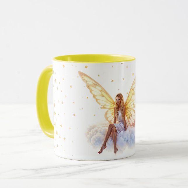 Fredlig elegant Mjölkglöd himmel Mjölk och ljus Mugg (Framsida vänster)