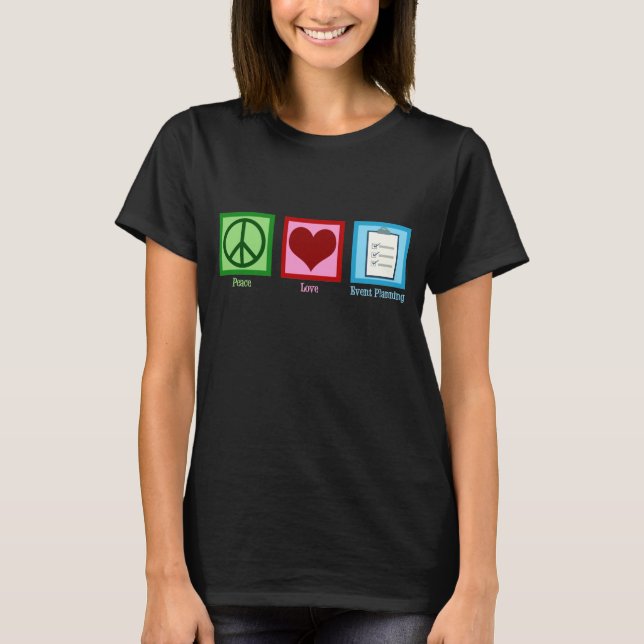 Fredlig evenemangsplanering t shirt (Framsida)