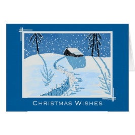 Fredlig Fallande Snö Hälsningskort