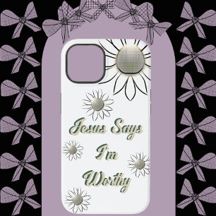 Fredlig Flower Jesus säger att jag är Worthy White