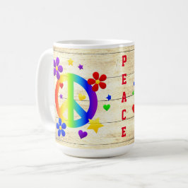 Fredlig fredssymbol kaffemugg
