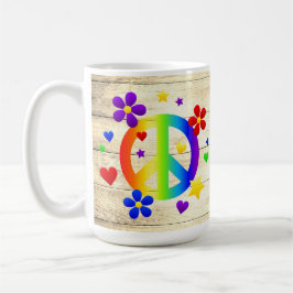 Fredlig fredssymbol kaffemugg