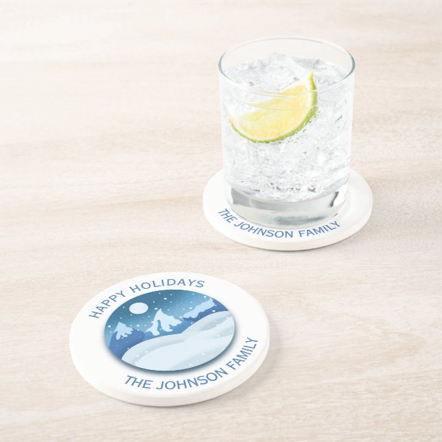 Fredlig Frostad Landskap Anpassad Underlägg (Sidan)