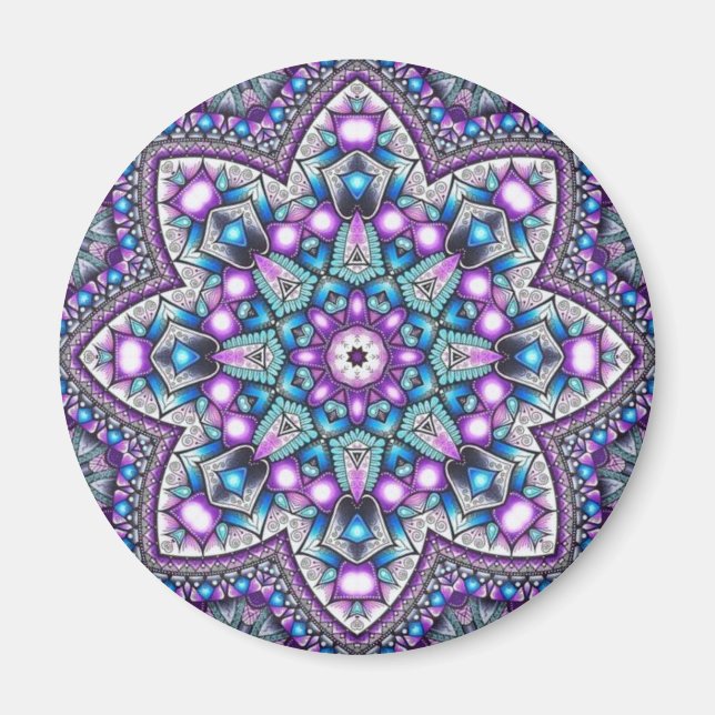 Fredlig Garden Kaleidoscope Mandala Magnet (Framsidan)