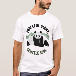 Fredlig Giant Panda med snygg Soul-design T Shirt
