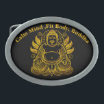 Fredlig Golden Buddha<br><div class="desc">En serene golden Buddha-staty sitter elegant, utstrålar lugn och harmoni. Figur har ett milt leende, förkroppsligande av innehåll och visdom. Omgiven av dekorativt inslag funderar man på inbjudan och en känsla av lugn inom sitt område.</div>