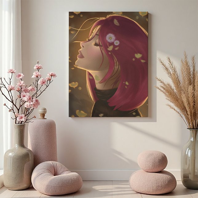Fredlig Golden Glow Canvastryck (Skapare uppladdad)