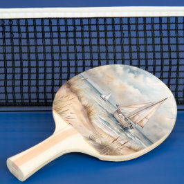 Fredlig havsfärgskust pingisracket