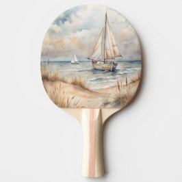 Fredlig havsfärgskust pingisracket