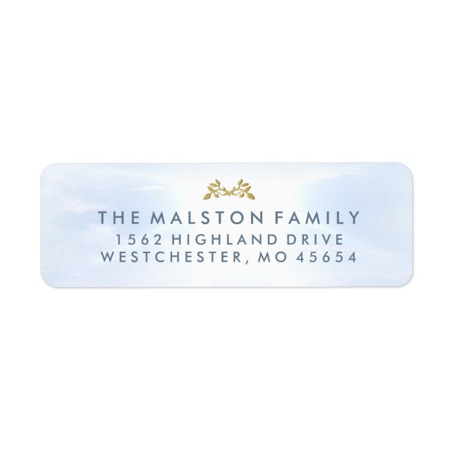Fredlig Himlar-matchande sympati-familjen Adress Returadress Etikett (Framsidan)
