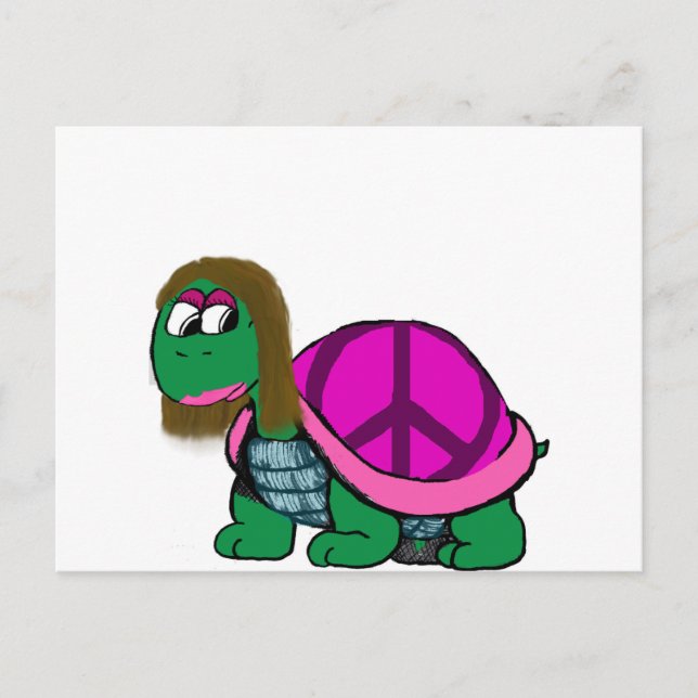 Fredlig honu gril vykort (Framsida)