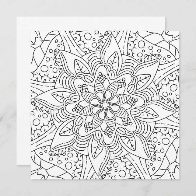 Fredlig höst: Färgkort för trädland (Fram/baksida)