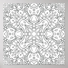 Fredlig höst: Halloween Magic Coloring Poster
