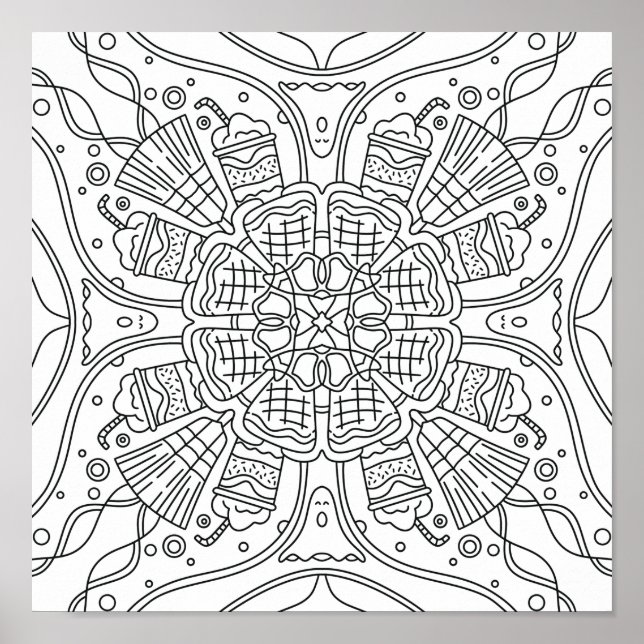 Fredlig höst: Halloween-taloky nattfärgning Poster (Framsidan)