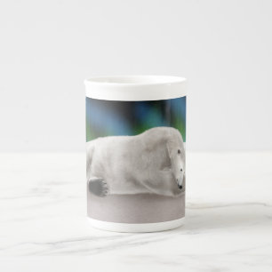 Fredlig Isbjörn Arktisk Naturillustration Benporslin Mugg