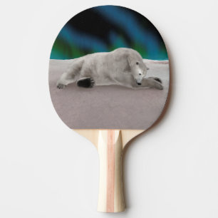 Fredlig Isbjörn Arktisk Naturillustration Pingisracket
