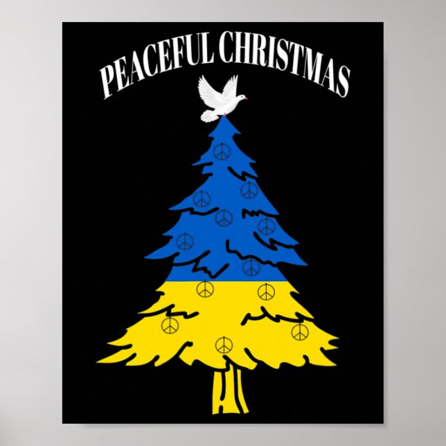 Fredlig julgran Fred Ukraina  Poster (Framsidan)