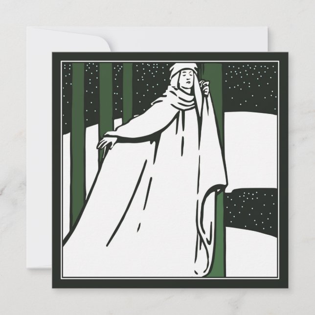 Fredlig julklapp före Raphaelite julkort Anteckningskort (Framsida)